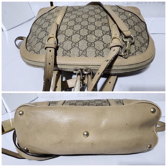Authentic GUCCI GG Supreme Monogram Margaux Calfskin Small Nice Top Handle Dome - Picture 8 of 16